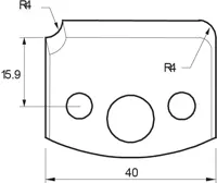 HW Profilstützplatte, 40mm, Nr. 171
