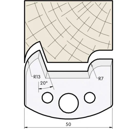 SP Profilmesser, 50mm, Nr. 518
