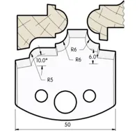 SP Profilmesser, 50mm, Nr. 542
