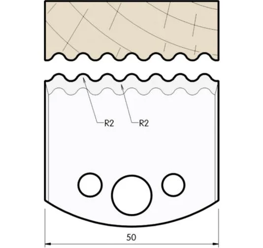 SP Profilmesser, 50mm, Nr. 552