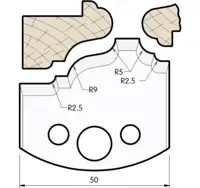 SP Profilmesser, 50mm, Nr. 558