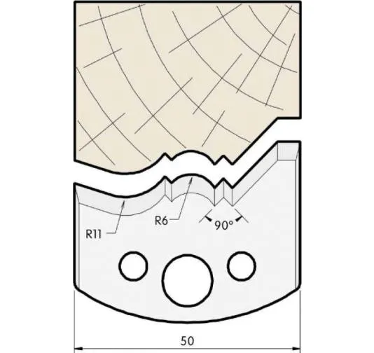 HS Profilmesser, 50mm, Nr. 503