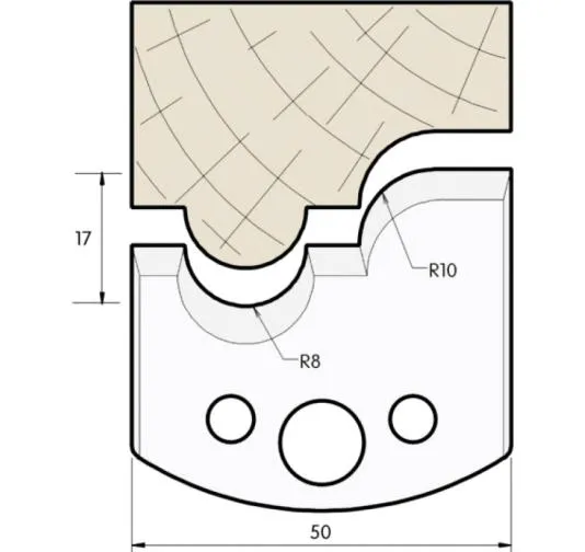 HS Profilmesser, 50mm, Nr. 551