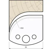 HS Profilmesser, 50mm, Nr. 563