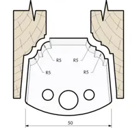 HS Profilmesser, 50mm, Nr. 580