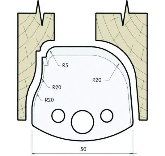 HS Profilmesser, 50mm, Nr. 584