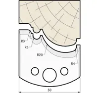 HW Profilmesser, 50mm, Nr. 501