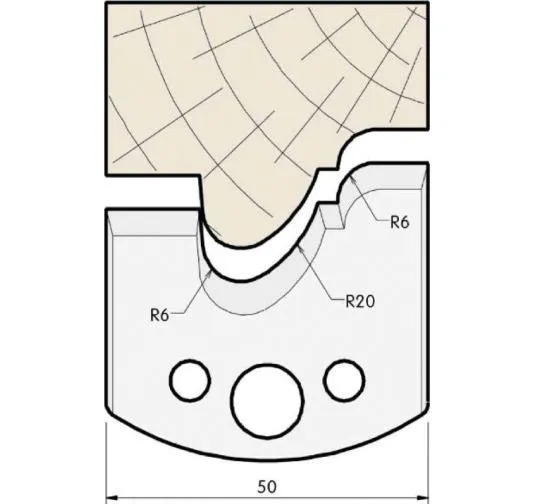 HW Profilmesser, 50mm, Nr. 505
