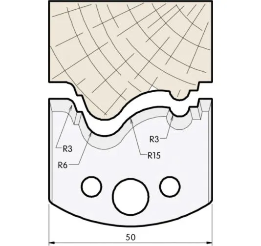 HW Profilmesser, 50mm, Nr. 512