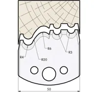 HW Profilmesser, 50mm, Nr. 513