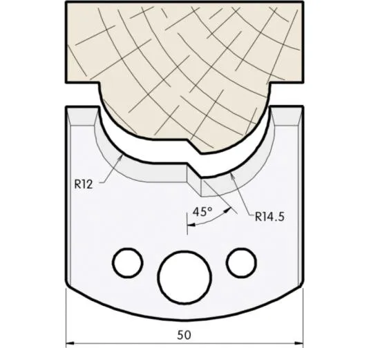 HW Profilmesser, 50mm, Nr. 519