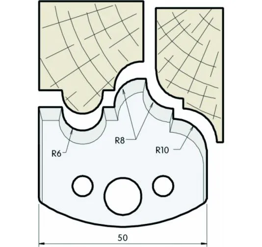 HW Profilmesser, 50mm, Nr. 520