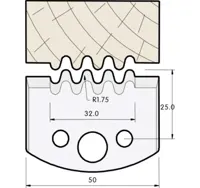 HW Profilmesser, 50mm, Nr. 532