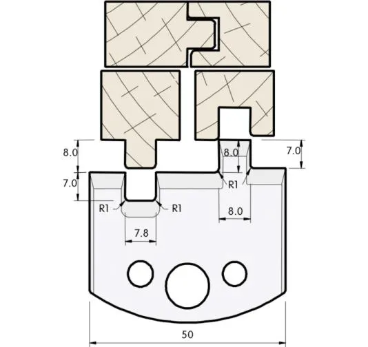 HW Profilmesser, 50mm, Nr. 533
