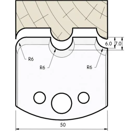 HW Profilmesser, 50mm, Nr. 534