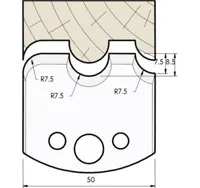 HW Profilmesser, 50mm, Nr. 535