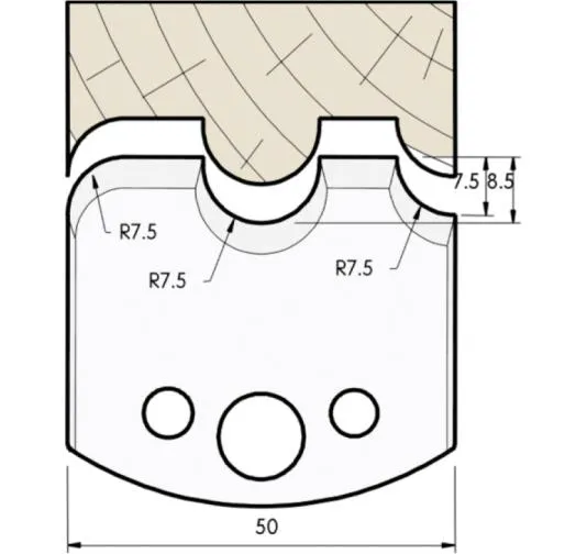 HW Profilmesser, 50mm, Nr. 535