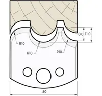 HW Profilmesser, 50mm, Nr. 537