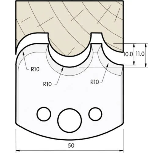 HW Profilmesser, 50mm, Nr. 537