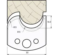 HW Profilmesser, 50mm, Nr. 539