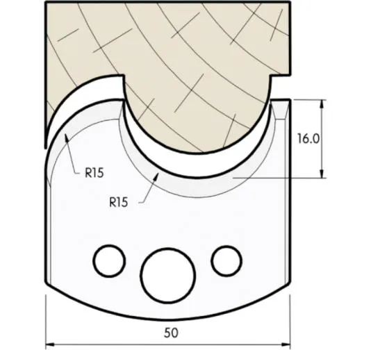 HW Profilmesser, 50mm, Nr. 539