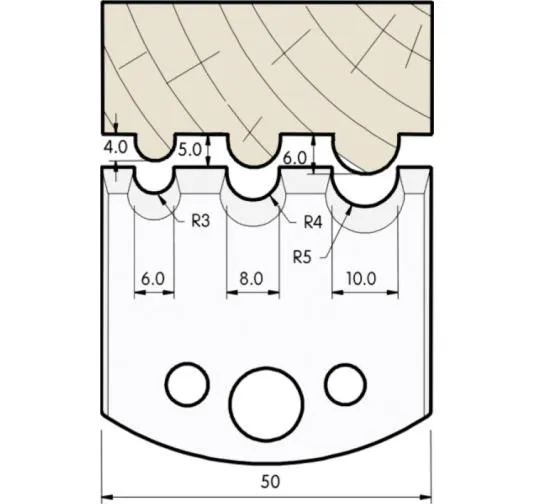 HW Profilmesser, 50mm, Nr. 540