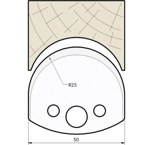 HW Profilmesser, 50mm, Nr. 543