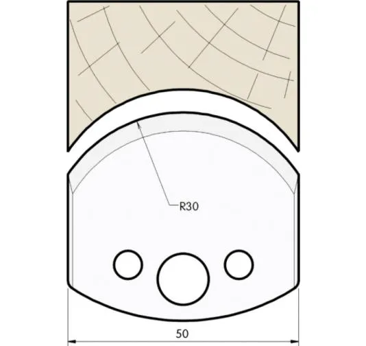 HW Profilmesser, 50mm, Nr. 544