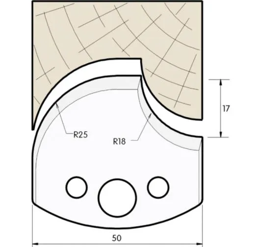 HW Profilmesser, 50mm, Nr. 549