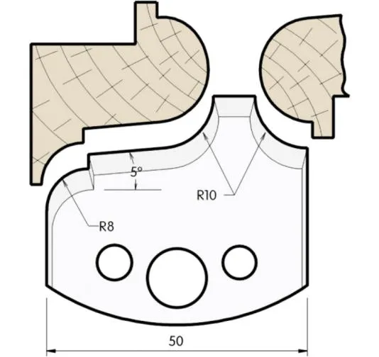 HW Profilmesser, 50mm, Nr. 557