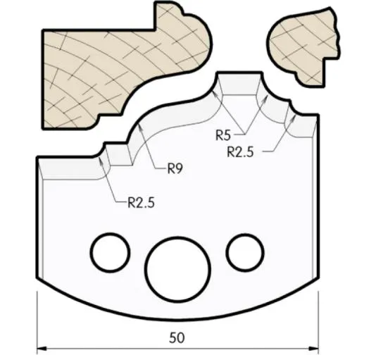 HW Profilmesser, 50mm, Nr. 558