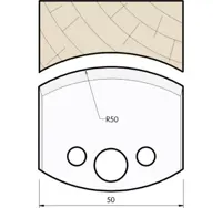HW Profilmesser, 50mm, Nr. 560