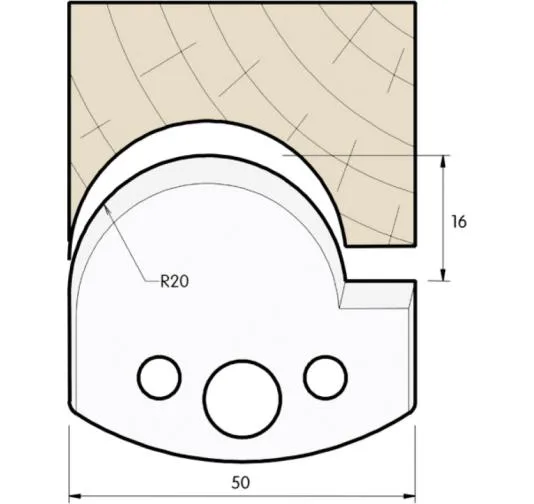 HW Profilmesser, 50mm, Nr. 562