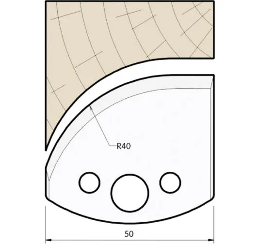 HW Profilmesser, 50mm, Nr. 565