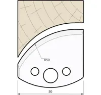 HW Profilmesser, 50mm, Nr. 567