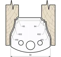 HW Profilmesser, 50mm, Nr. 568