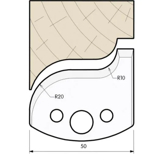 HW Profilmesser, 50mm, Nr. 570