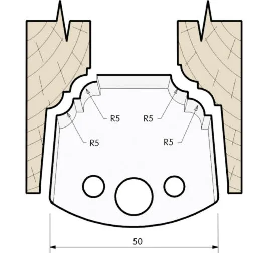 HW Profilmesser, 50mm, Nr. 580
