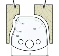 HW Profilmesser, 50mm, Nr. 584