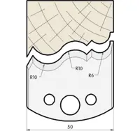 HW Profilstützplatte, 50mm, Nr. 506