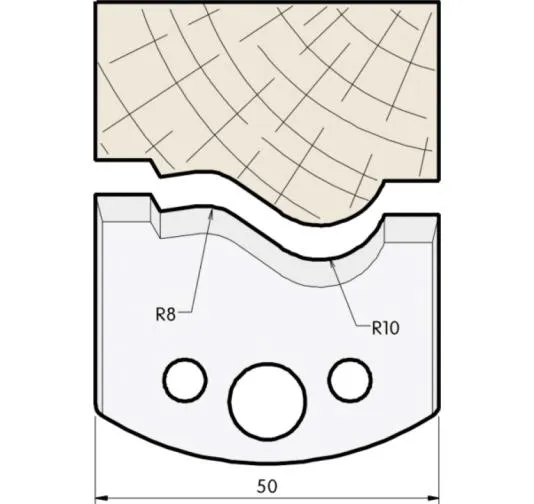 HW Profilstützplatte, 50mm, Nr. 510