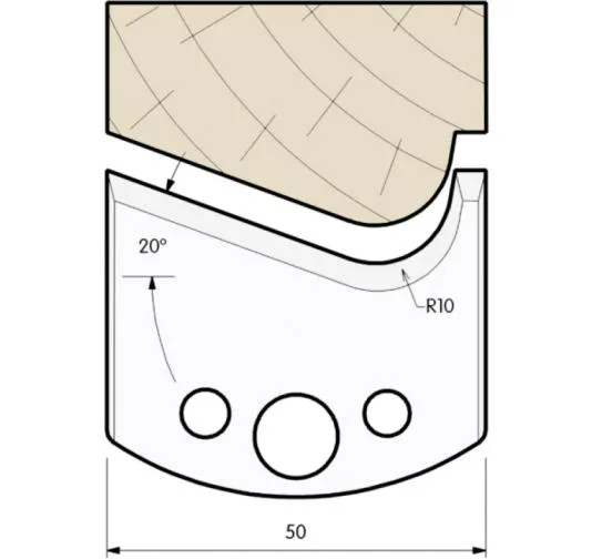 HW Profilstützplatte, 50mm, Nr. 575