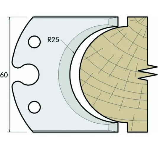 SP Profilmesser, 60mm, Nr. 608