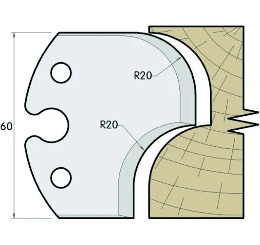 SP Profilmesser, 60mm, Nr. 619