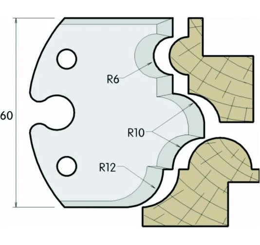 HS Profilmesser, 60mm, Nr. 601