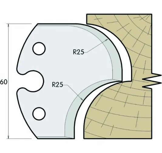 HS Profilmesser, 60mm, Nr. 611