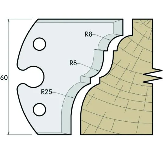 HS Profilmesser, 60mm, Nr. 612