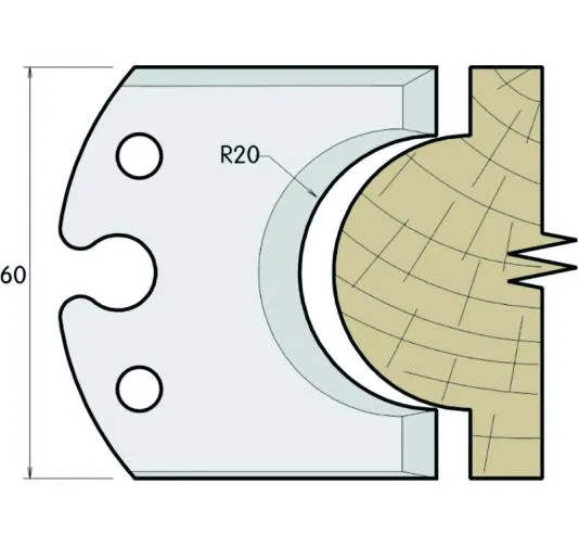 HS Profilmesser, 60mm, Nr. 616