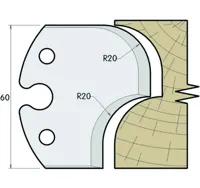 HS Profilmesser, 60mm, Nr. 619