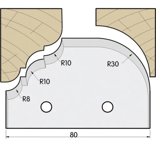 HS Profilmesser, 80mm, Nr. 804